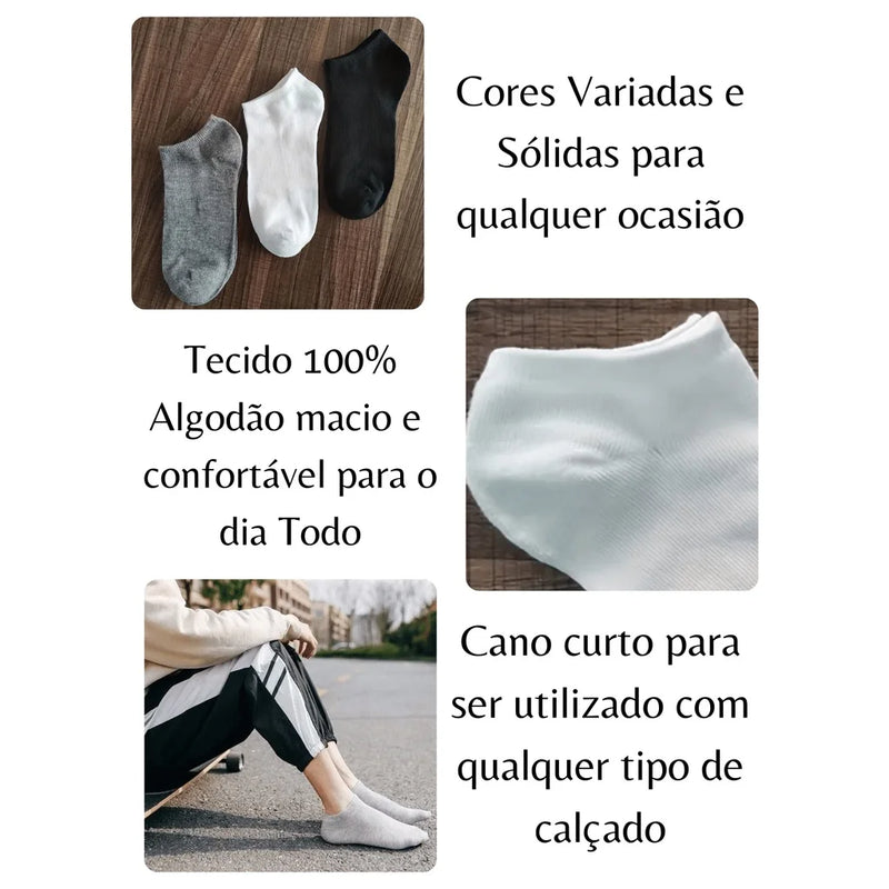 Kit 12 Meias Soquete, Unissex